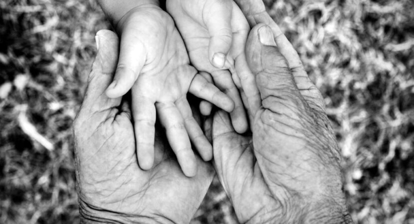 Young and old hands